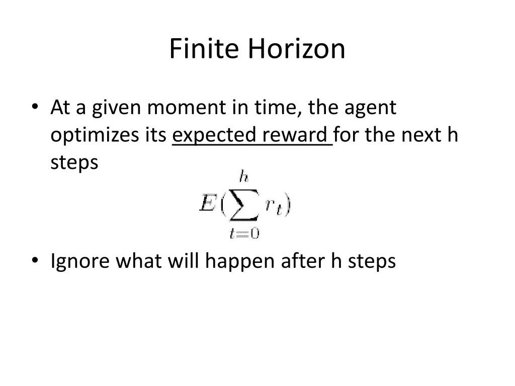 finite horizon
