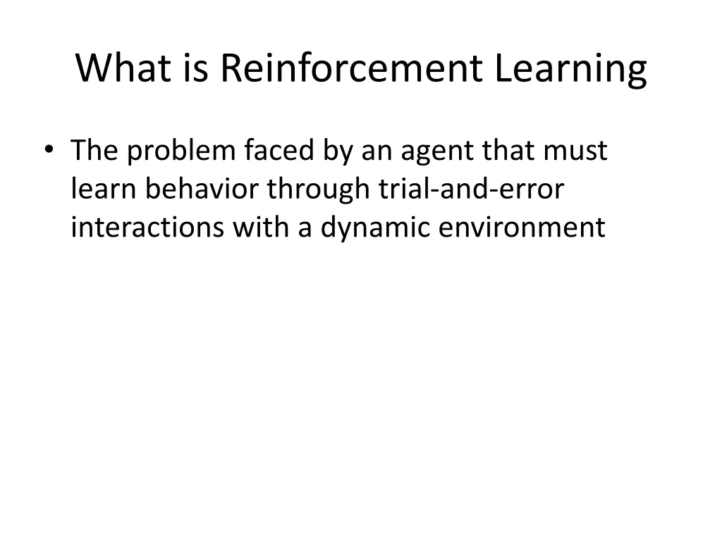 what is reinforcement learning