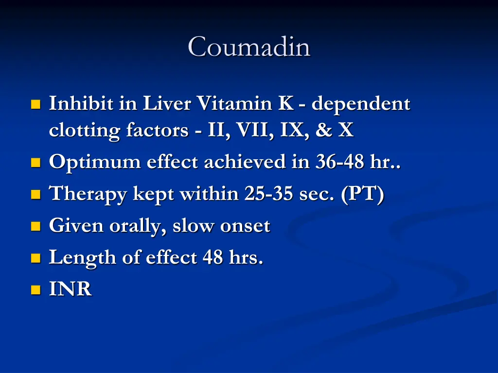 coumadin