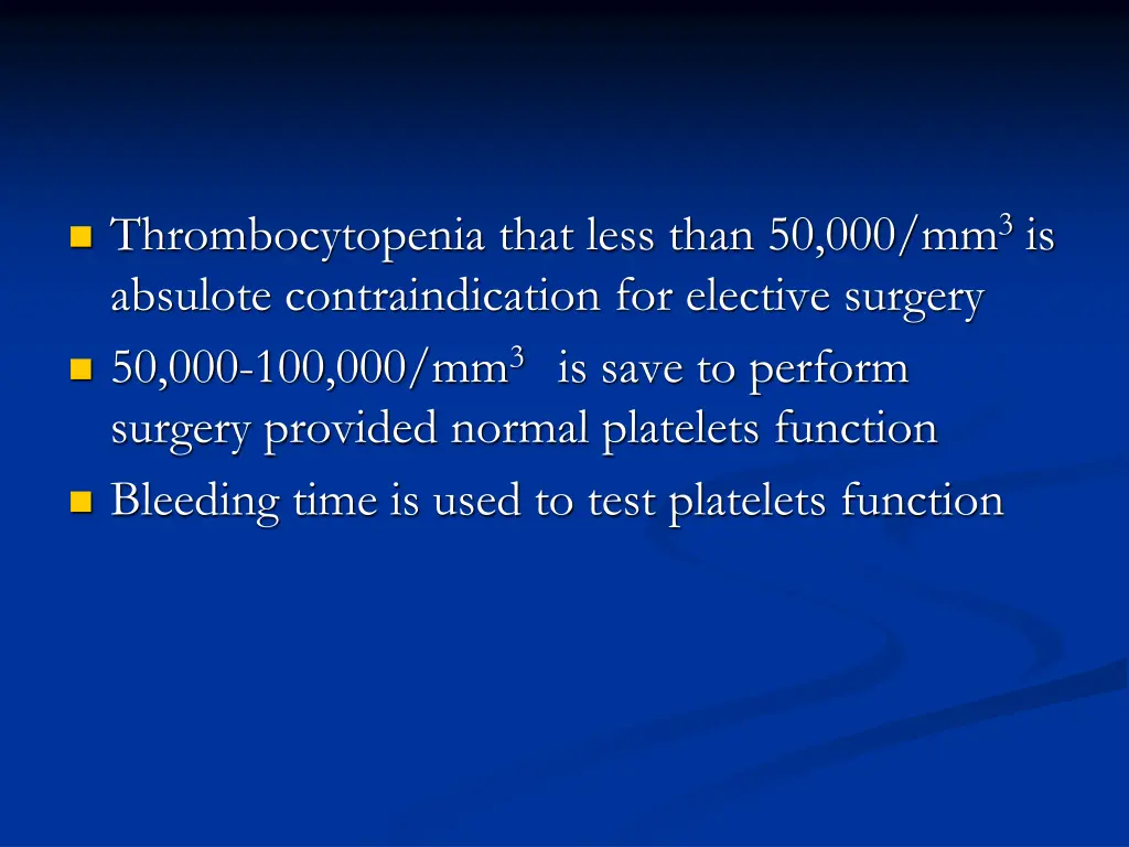 thrombocytopenia that less than