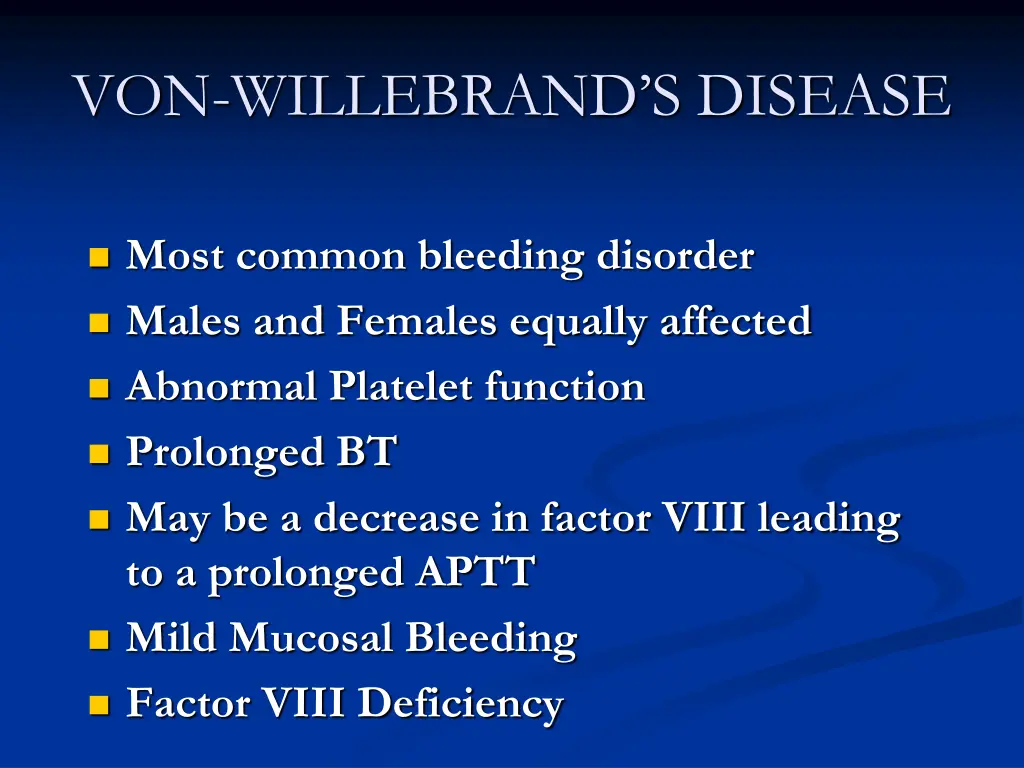 von willebrand s disease