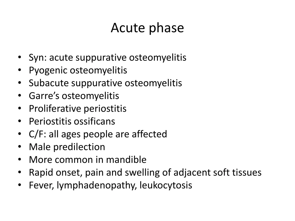 acute phase