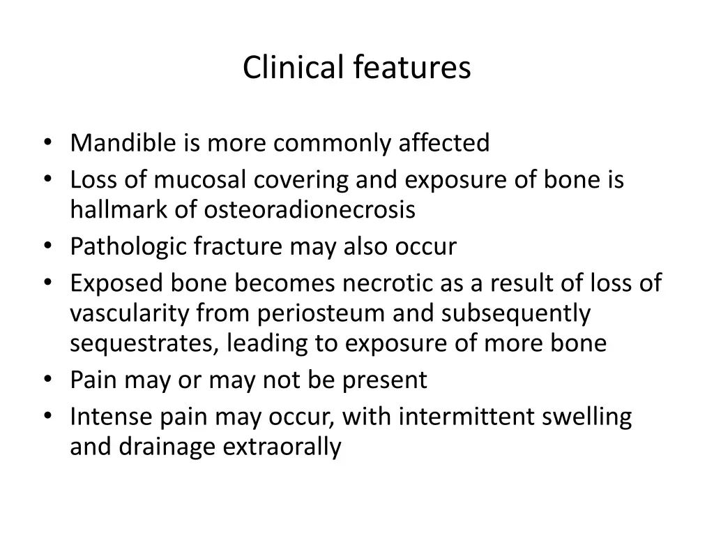 clinical features 1