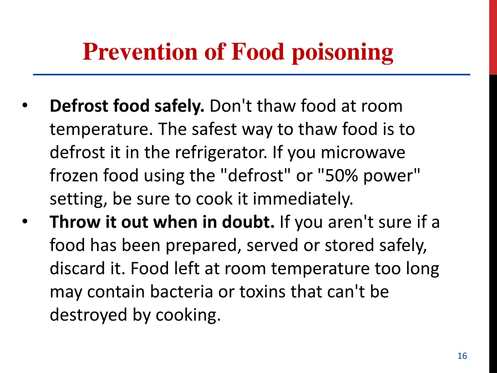 prevention of food poisoning 2