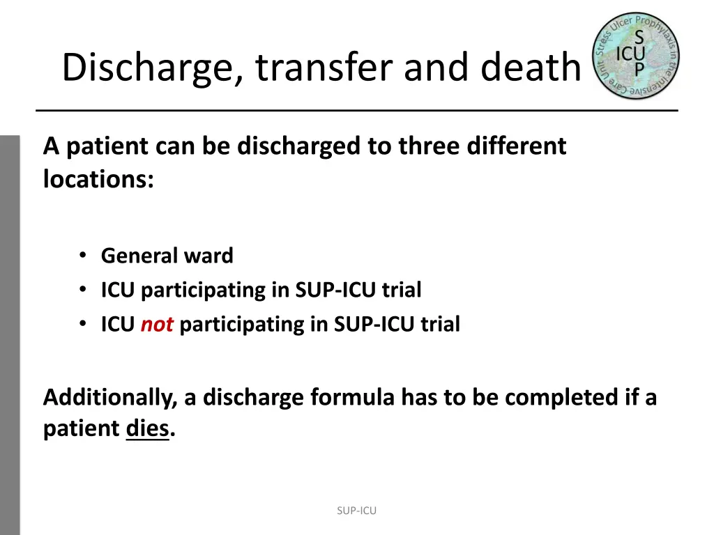 discharge transfer and death