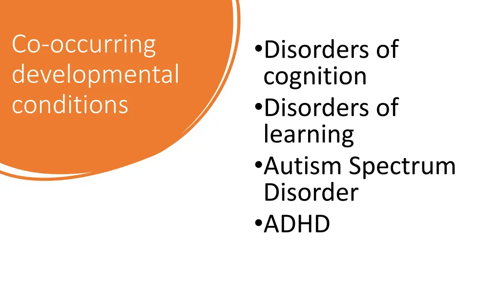 co occurring developmental conditions