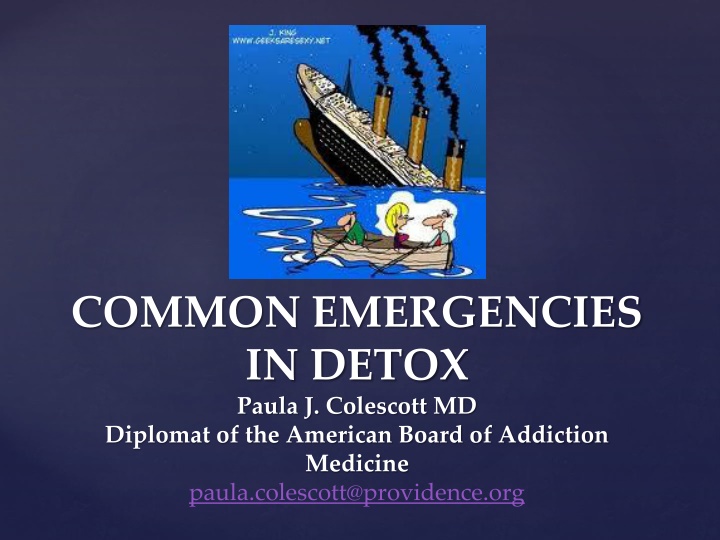common emergencies in detox paula j colescott