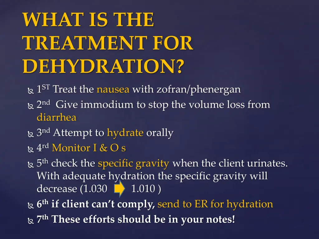 what is the treatment for dehydration