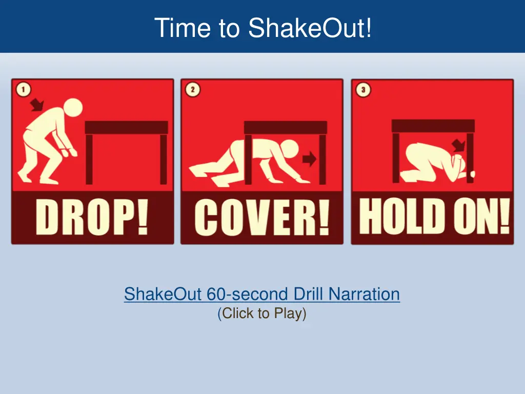 time to shakeout
