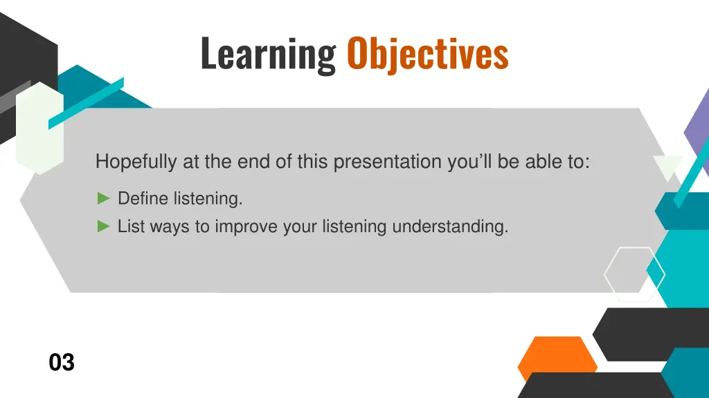 learning objectives