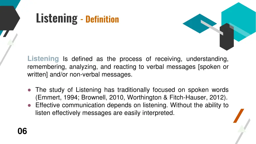 listening definition