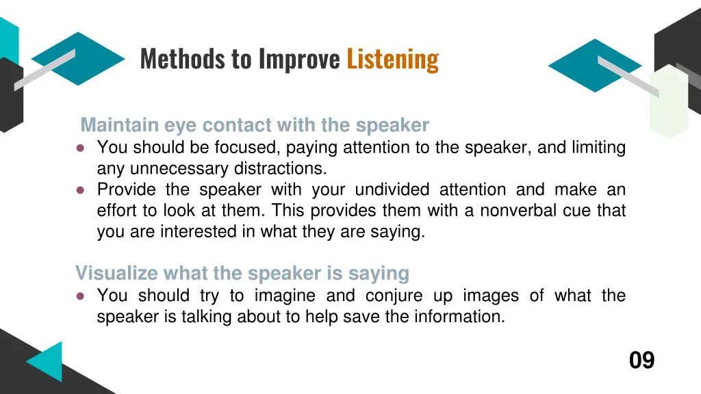methods to improve listening
