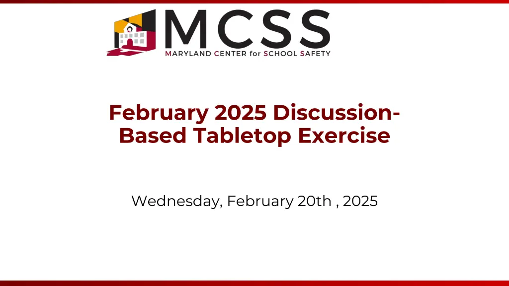 february 2025 discussion based tabletop exercise