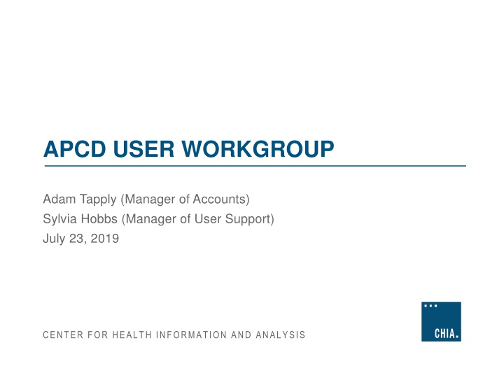 apcd user workgroup