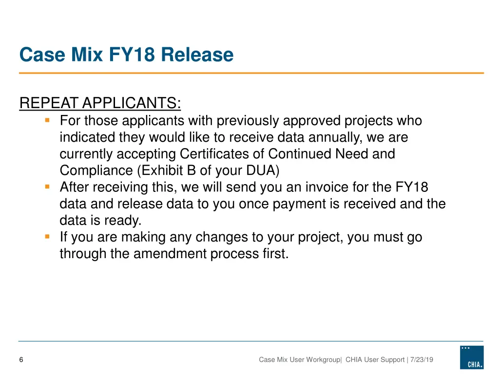 case mix fy18 release 1