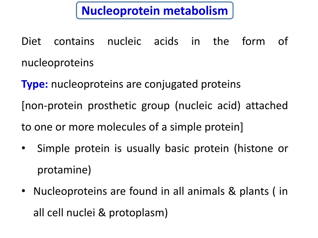 nucleoprotein metabolism