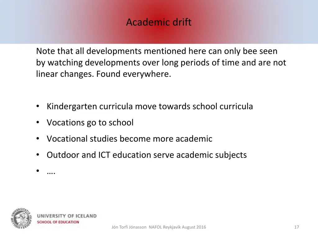 academic drift