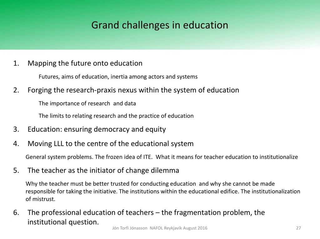 grand challenges in education