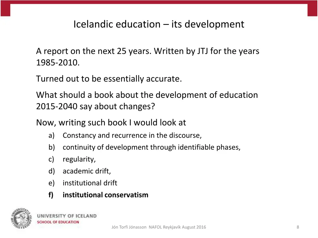 icelandic education its development 1