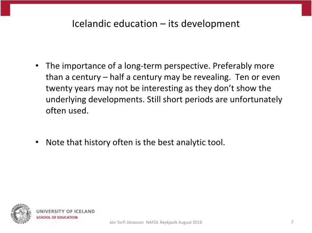 icelandic education its development