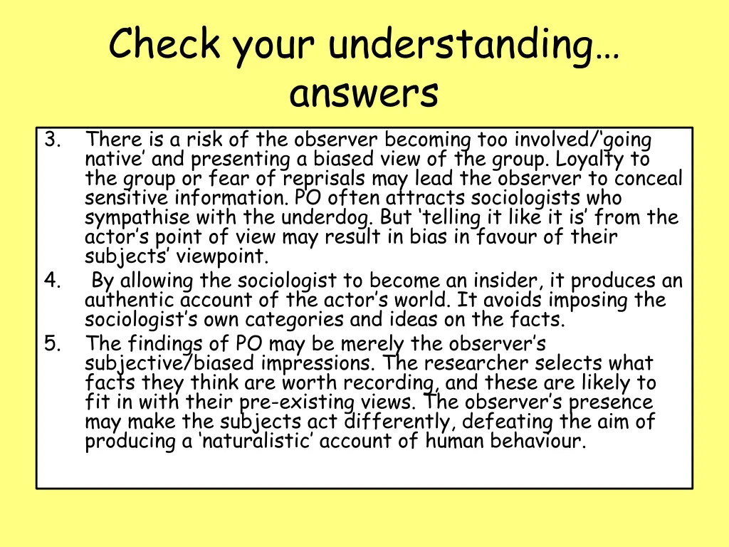 check your understanding answers there is a risk