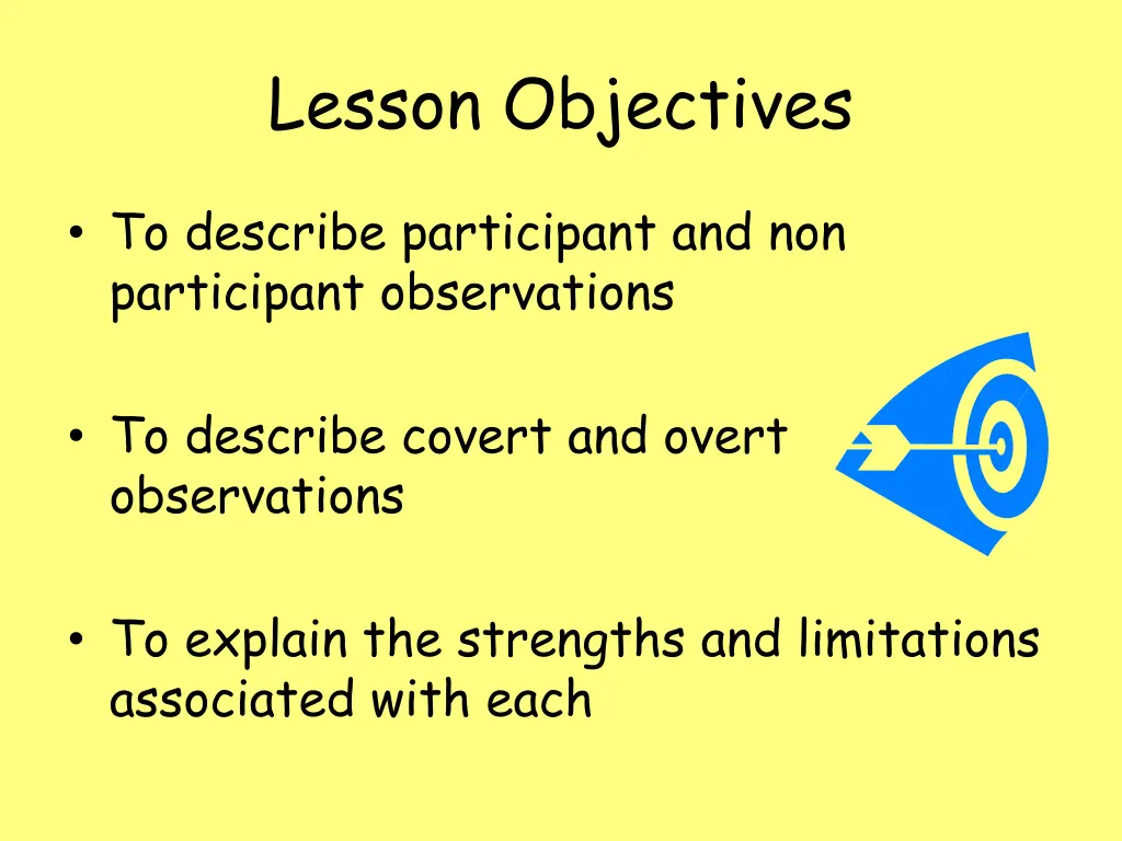 lesson objectives