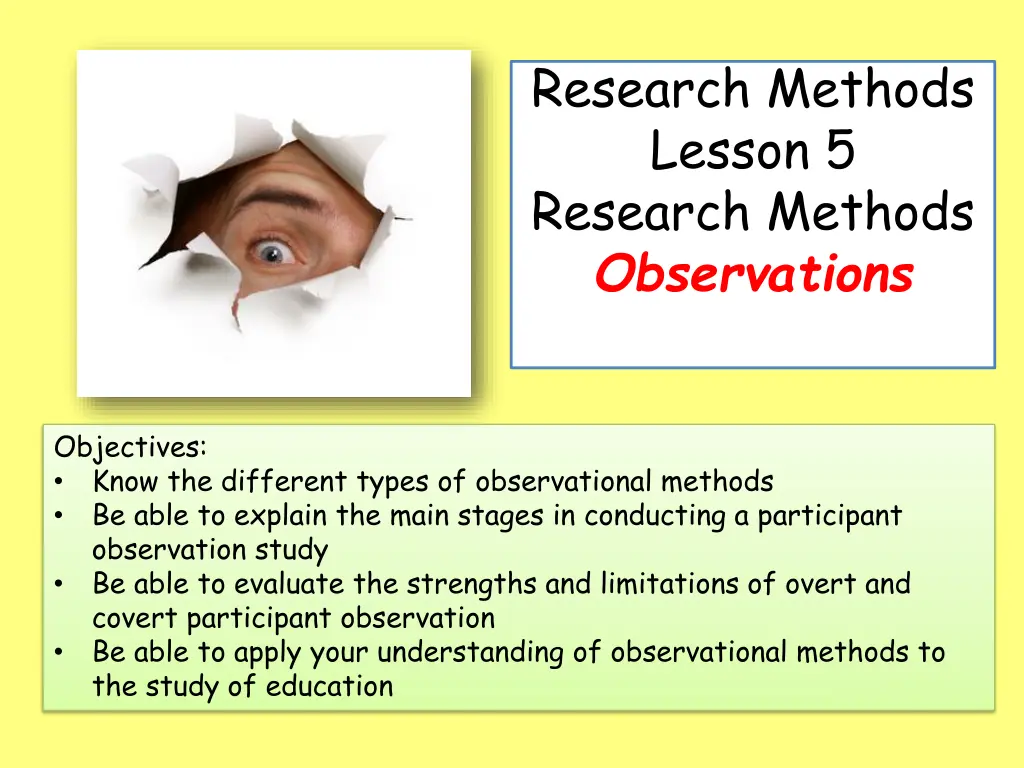 research methods lesson 5 research methods