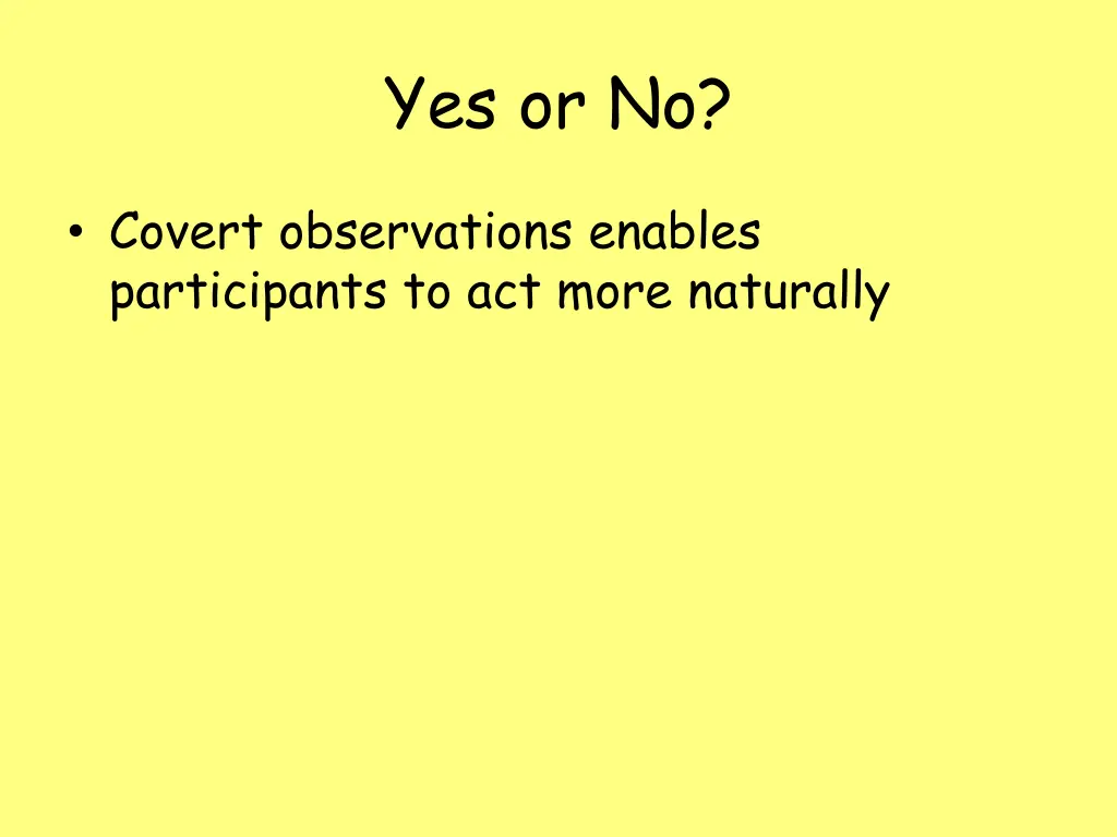 yes or no 1
