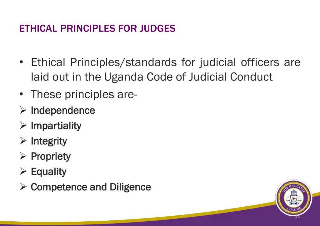 ethical principles for judges