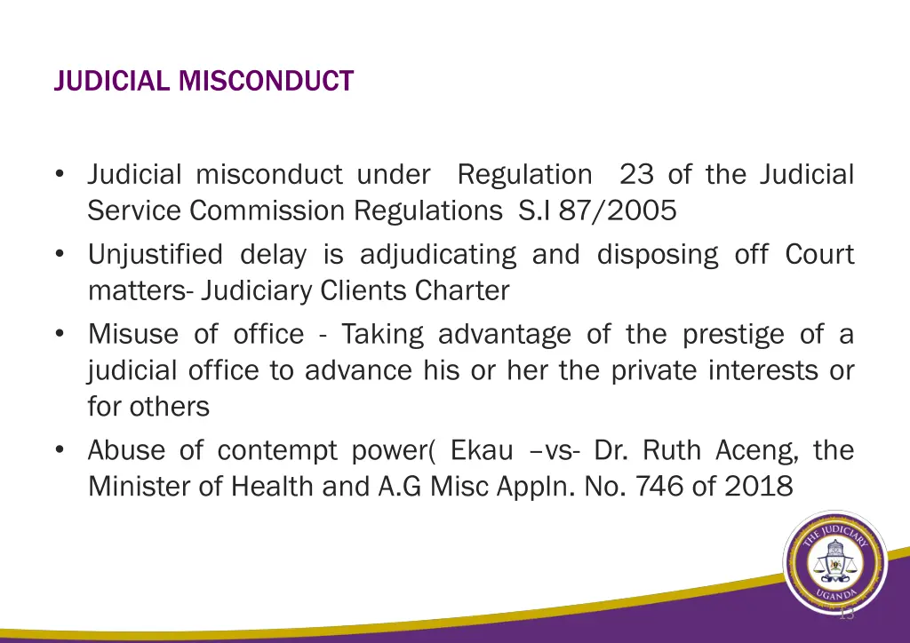 judicial misconduct