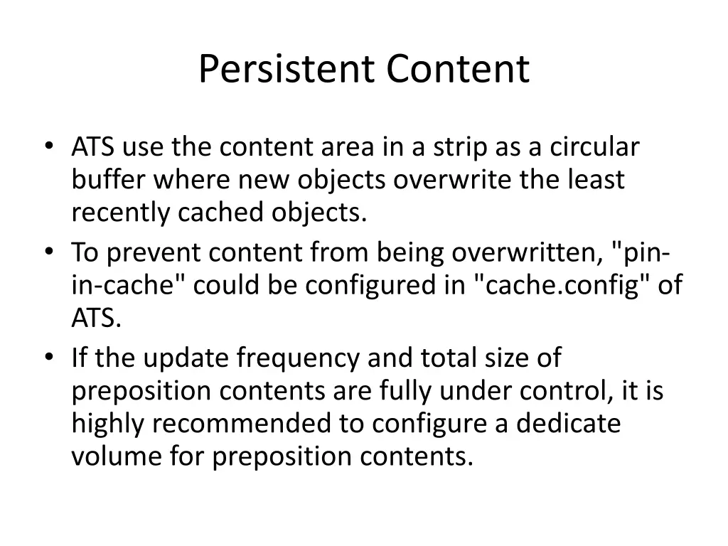 persistent content