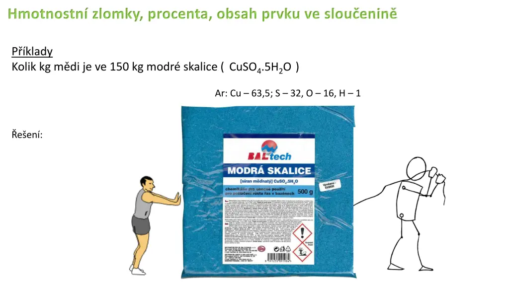 hmotnostn zlomky procenta obsah prvku ve slou enin 10