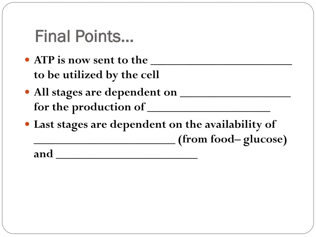 final points final points