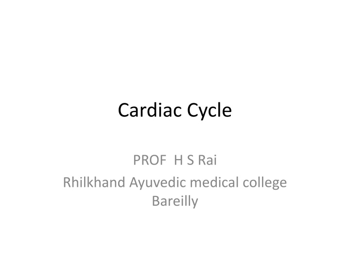cardiac cycle