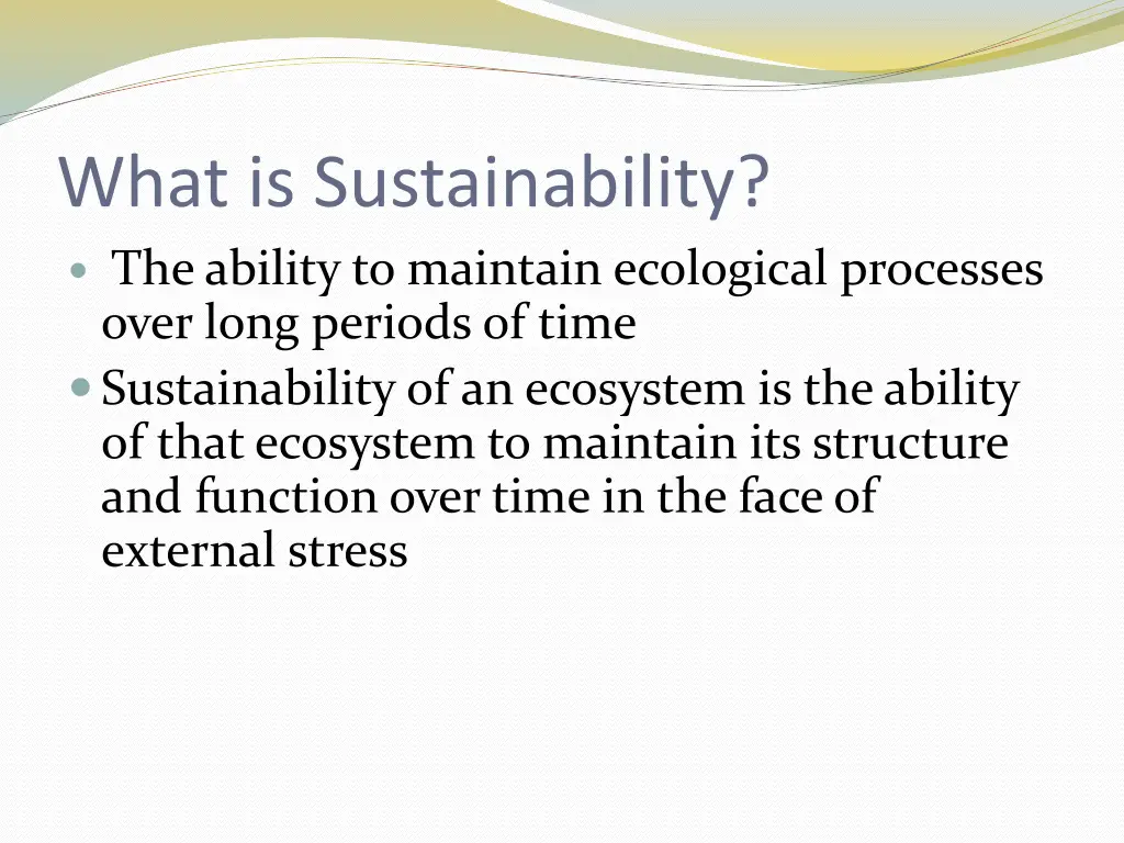 what is sustainability