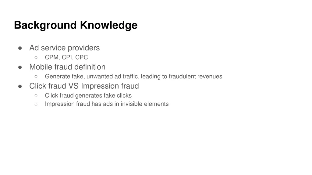 background knowledge
