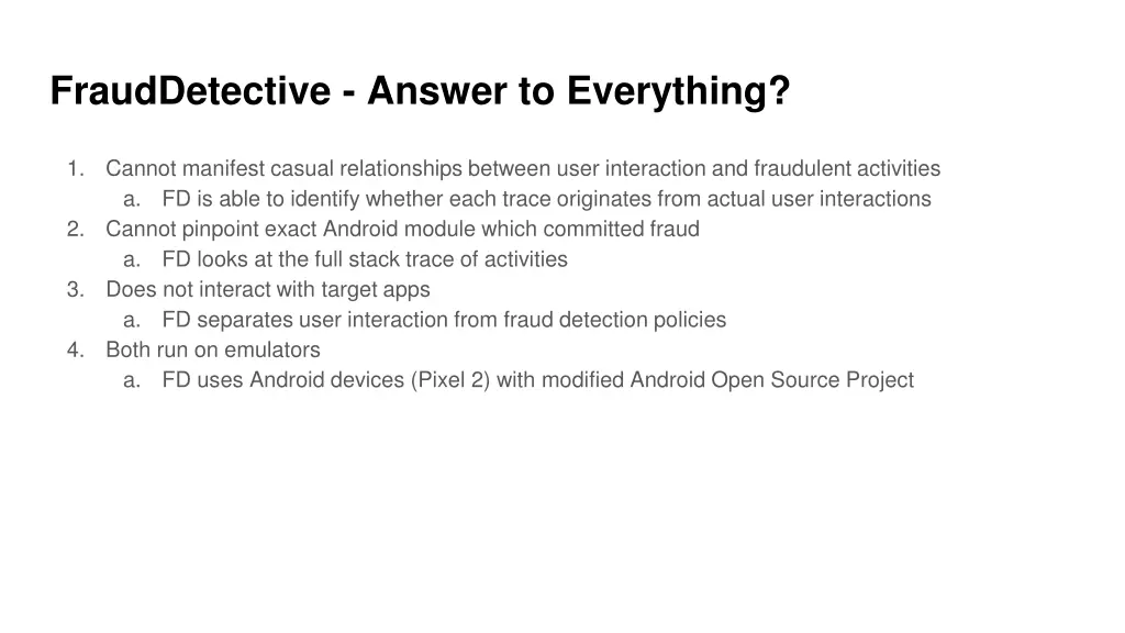 frauddetective answer to everything