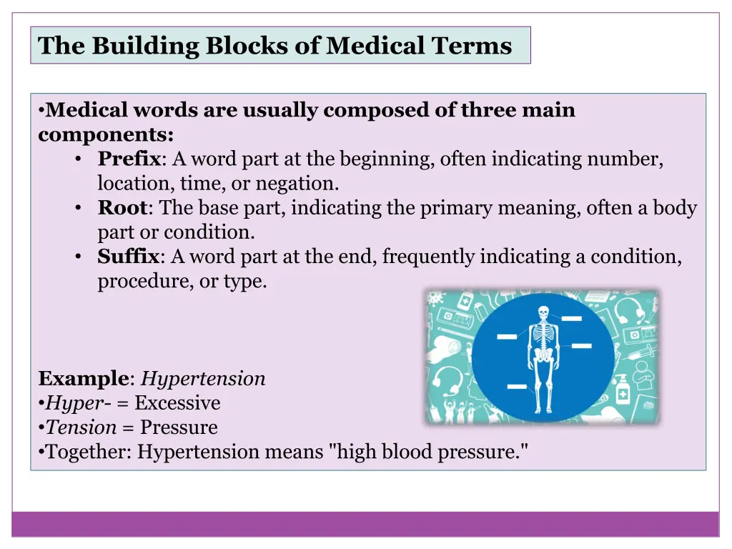 the building blocks of medical terms