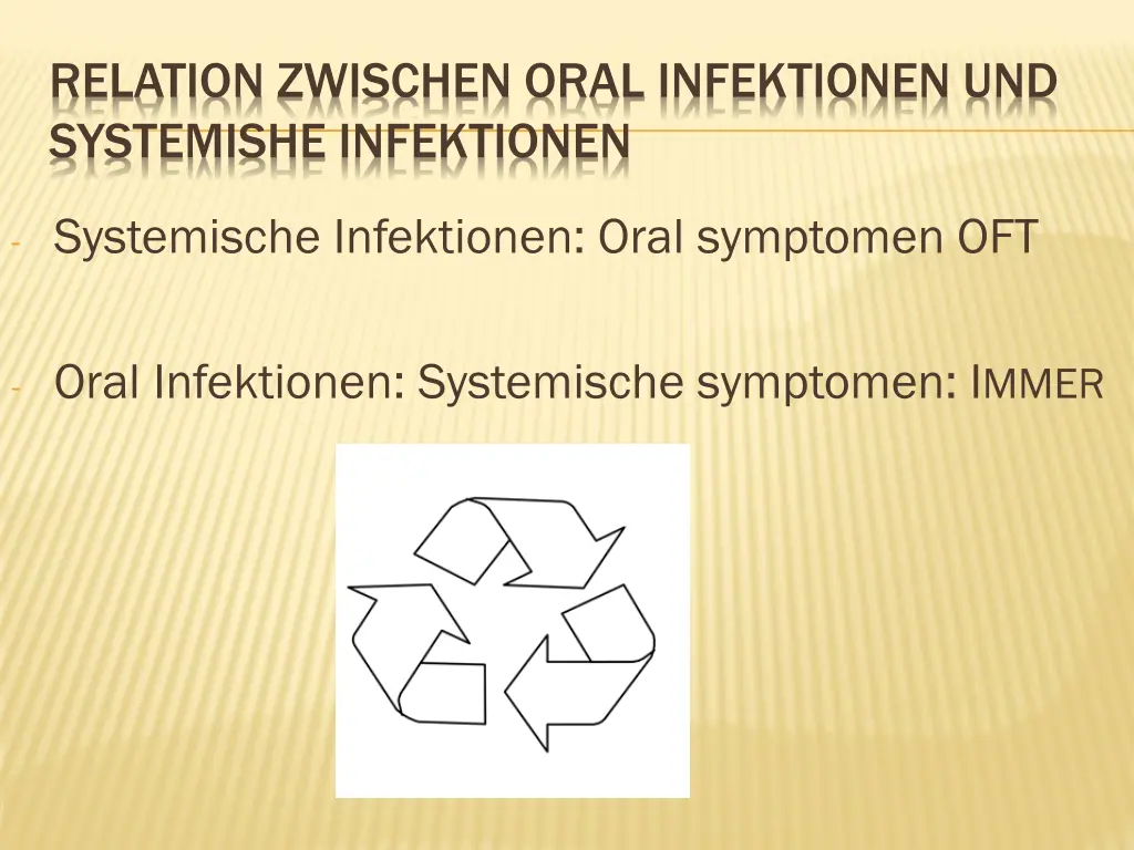 relation zwischen oral infektionen und systemishe