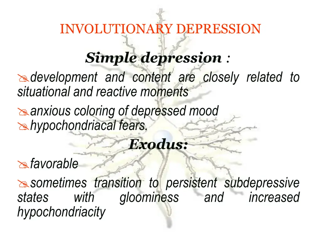 involutionary depression
