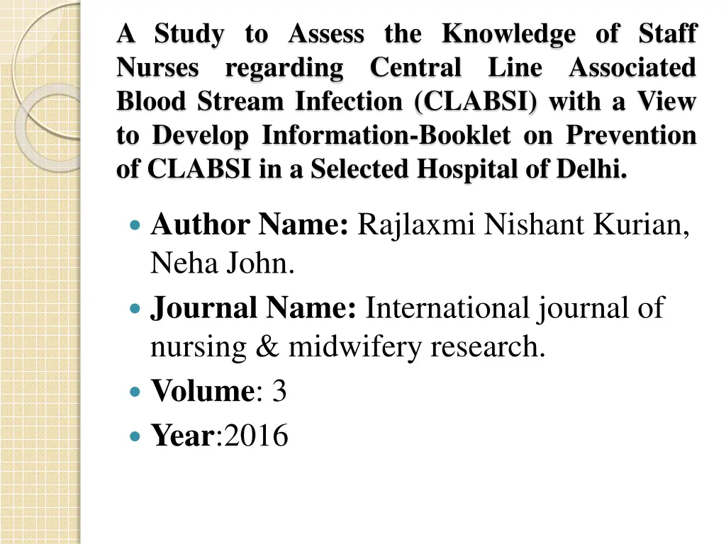 a study to assess the knowledge of staff nurses