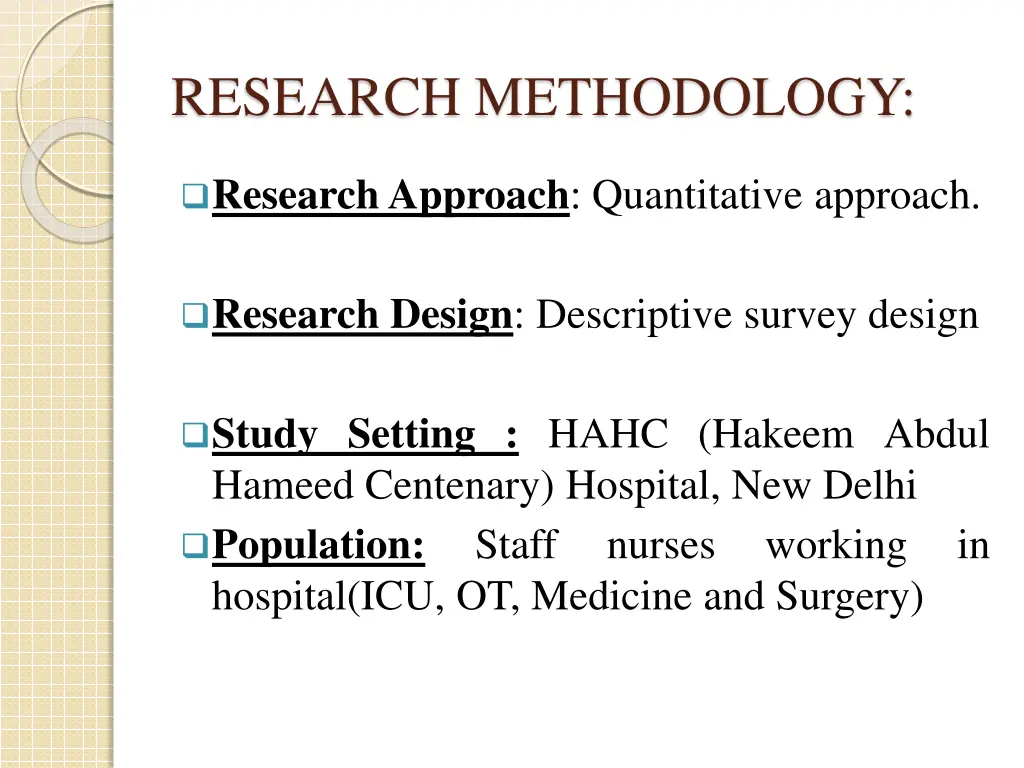 research methodology