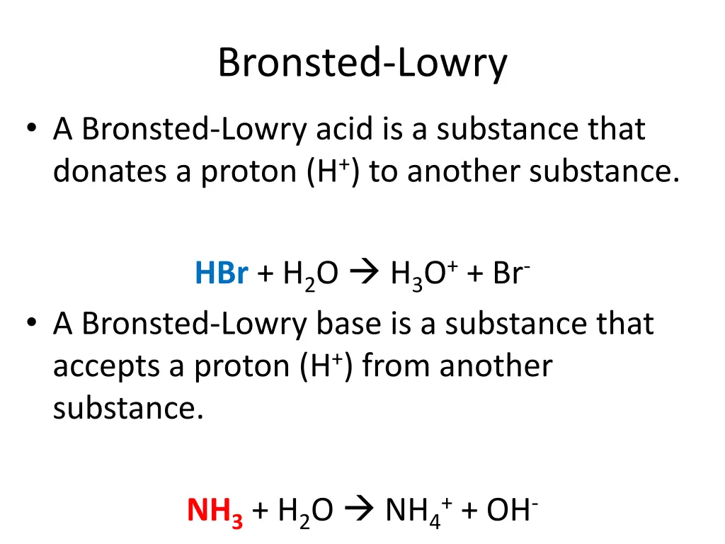 bronsted lowry