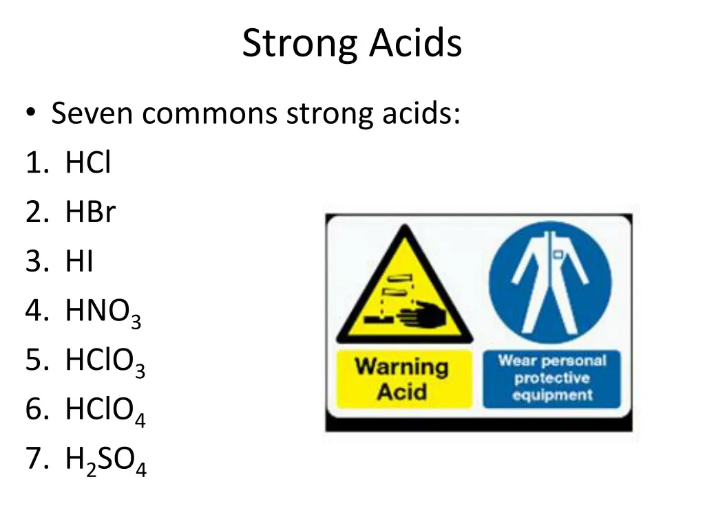 strong acids