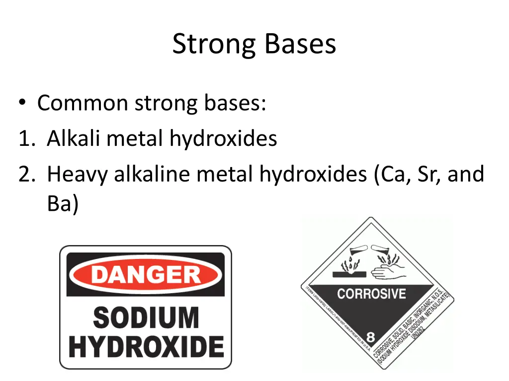 strong bases