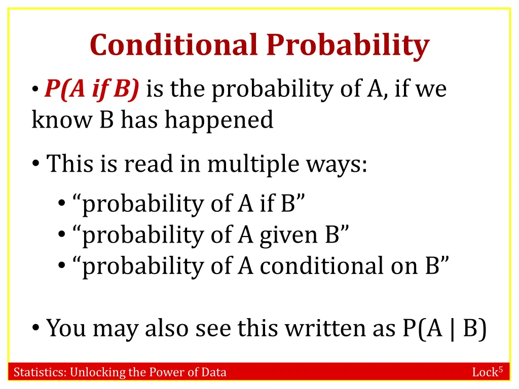 conditional probability