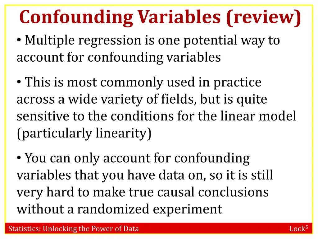confounding variables review multiple regression