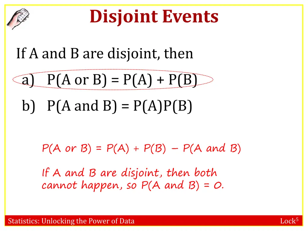 disjoint events 1
