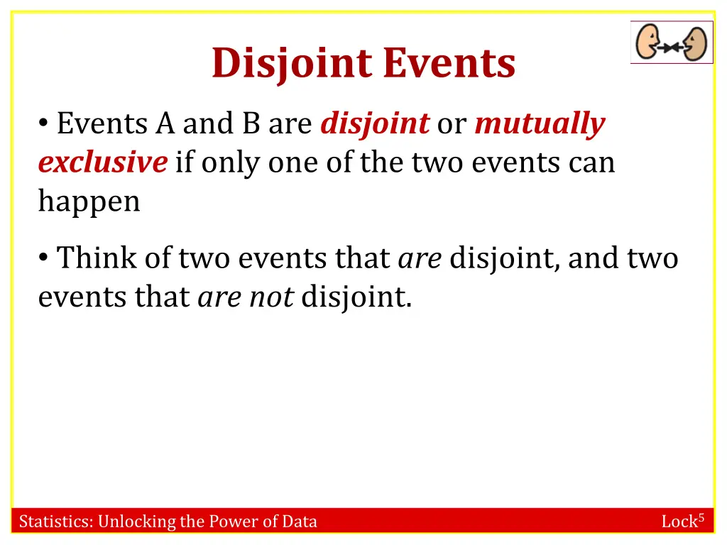 disjoint events