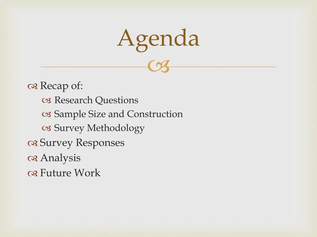agenda